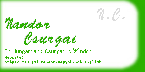 nandor csurgai business card